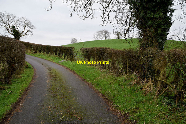 Photo 6"x4" Small bend along minor road, Kiltamnagh Fintona c2022