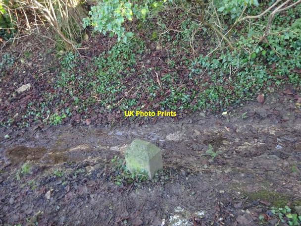 Photo 6"x4" Boundary Stone, Shortwood, Nailsworth Nailsworth c2022