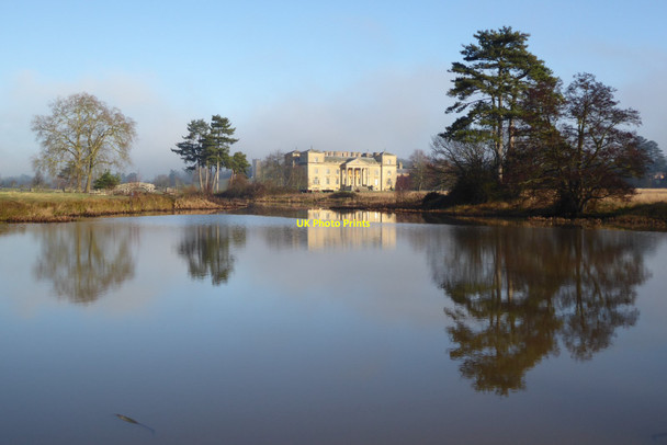Photo 6"x4" Croome Court reflected in Croome River Dunstall Common c2022