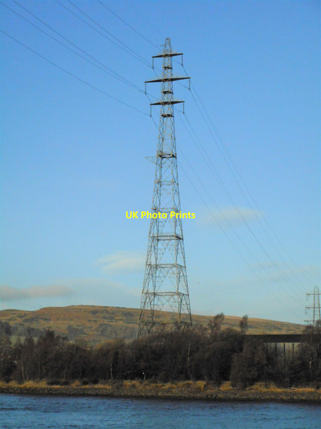 Photo 6"x4" Electricity pylon Erskine c2022