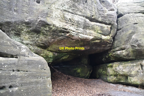 Photo 6"x4" Cave, Eridge Rocks Eridge Green c2021