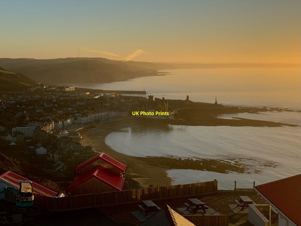 Photo 6"x4" Bae Aberystwyth, machlud yr haul Aberystwyth c2022