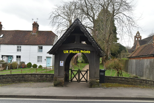 Photo 6"x4" Lych gate, Holy Trinity Hurst Green\/TQ7327 c2021