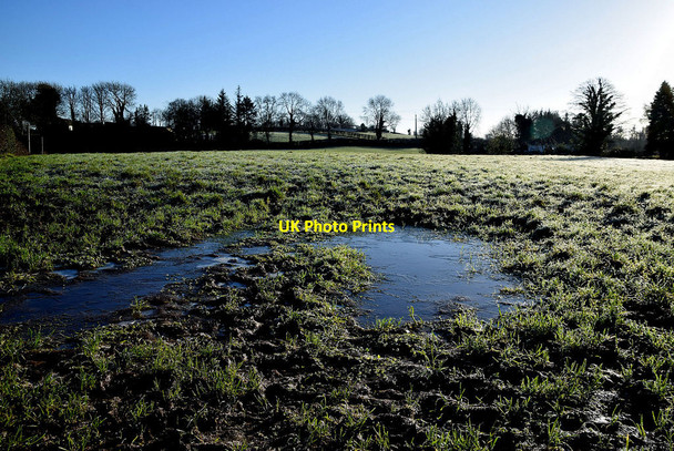 Photo 6"x4" Water-logged field, Arvalee Omagh c2022