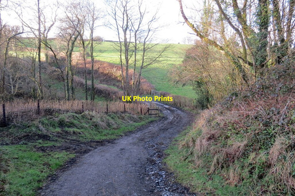 Photo 6"x4" Hen heol i Lansadwrn \/ Old road to Llansadwrn Cwmdwr c2022