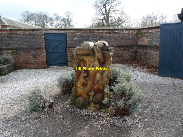 Photo 6"x4" Wooden carving Dunham Town c2012 P2