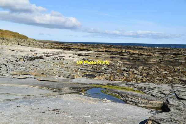 Photo 6"x4" Caithness Flagstone Wave Cut Platform Castletown\/ND1967 c2021
