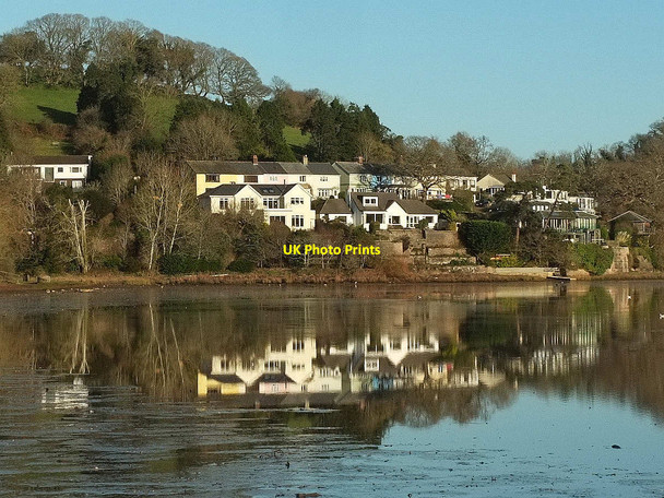 Photo 6"x4" Houses by Mill Pool, Stoke Gabriel Port Bridge c2022