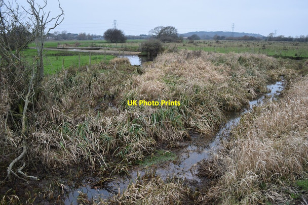 Photo 6"x4" Drainage ditches on marshland west of Burton Christchurch\/SZ1592 c2022