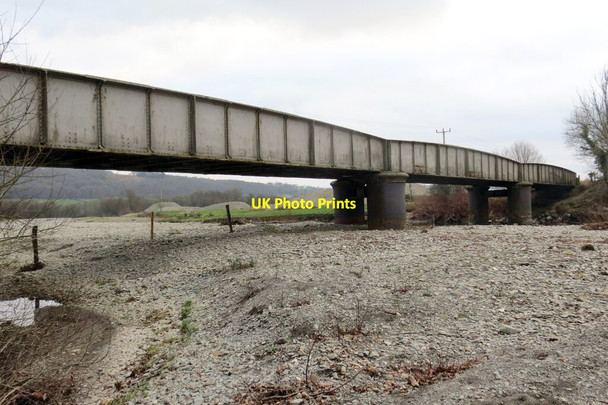 Photo 6"x4" Pont reilffordd \/ Railway bridge Llandovery\/Llanymddyfri c2022