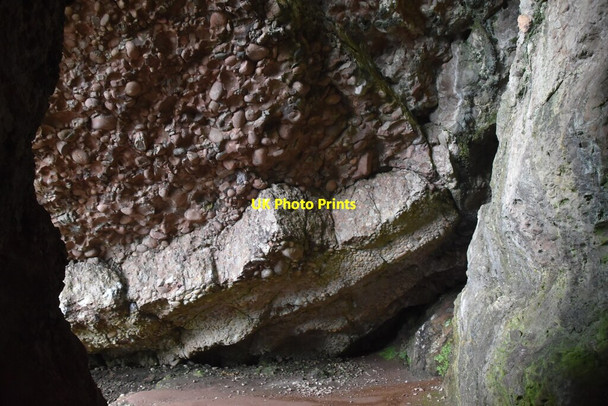 Photo 6"x4" Conglomerate, Caves of Cushendun Cushendun c2021