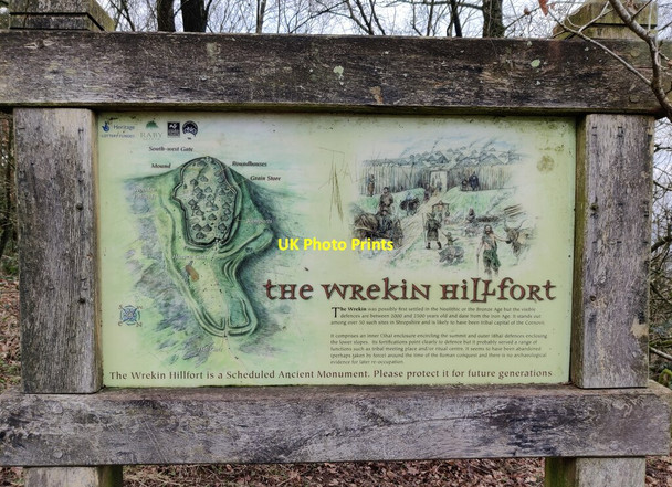 Photo 6"x4" Information board on the Wrekin Cluddley c2022