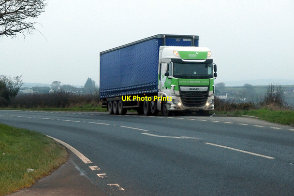 Photo 6"x4" Lay-by on the A487 road Tan-y-groes c2022