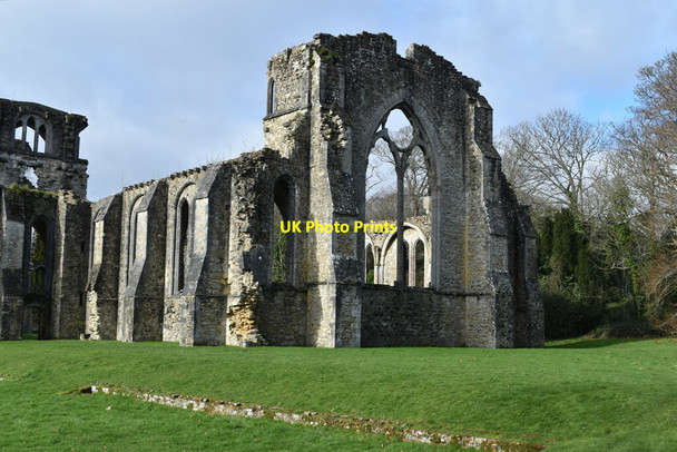 Photo 6"x4" Presbytery seen from the Abbot's Lodging, Netley Abbey Netley c2022