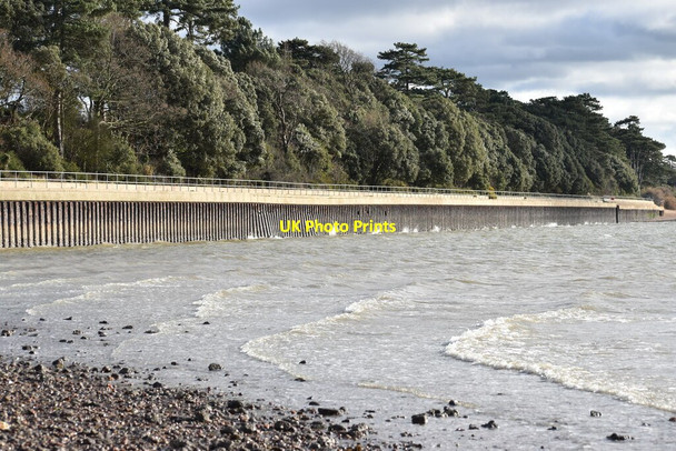 Photo 6"x4" Sea wall, Royal Victoria Country Park Netley c2022