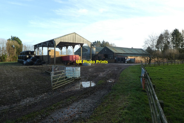 Photo 6"x4" North Hall Farm from a stile Appleton Roebuck c2022