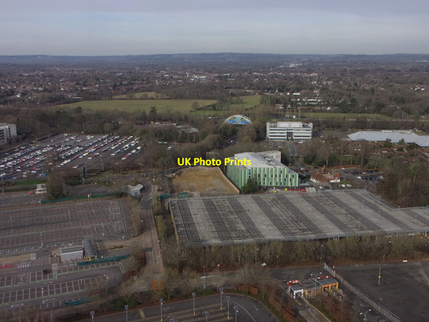Photo 6"x4" Car parks at Gatwick Airport from the air Horley\/TQ2843 c2022