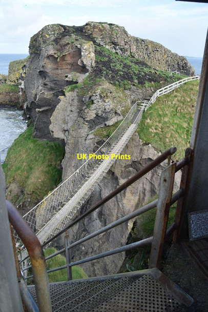 Photo 6"x4" Carrick-a-Rede Island and bridge Ballintoy c2021