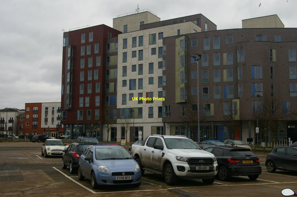 Photo 6"x4" Ipswich: Duke Street car park and University of Suffolk buildings Ipswich c2022