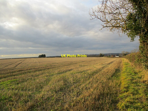 Photo 6"x4" Stubble field, Mareham on the Hill Horncastle\/TF2669 c2022