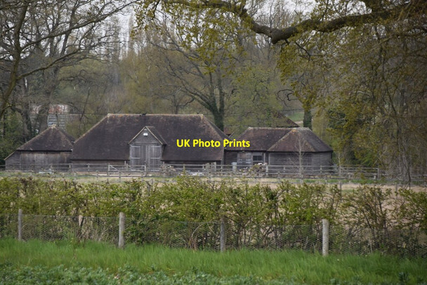 Photo 6"x4" Wooden barns Hearnden Green c2021