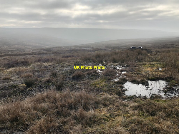 Photo 6"x4" Moorland And Grouse Butts At North Gill Head Urra c2022