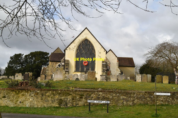 Photo 6"x4" Church of St Mary Hurst Green\/TQ3951 c2021