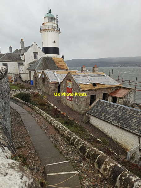 Photo 6"x4" Buildings being renovated at Cloch Lighthouse Levan c2022