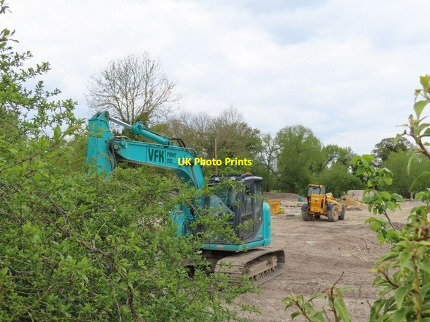 Photo 6"x4" Parked up excavator Cholsey c2019