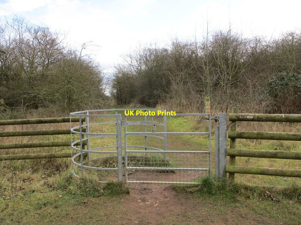 Photo 6"x4" Locked gate on a footpath Sutton Cum Lound c2022