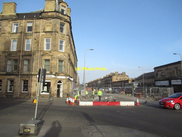 Photo 6"x4" Tram works, Leith Walk Edinburgh c2022