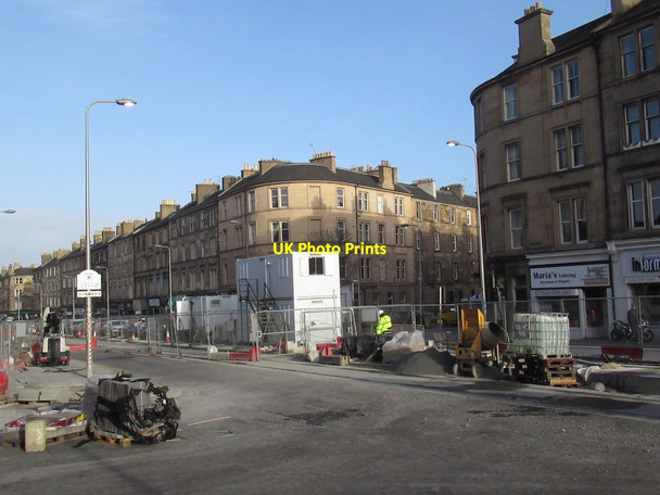 Photo 6"x4" Tram line construction, Leith Walk Edinburgh c2022