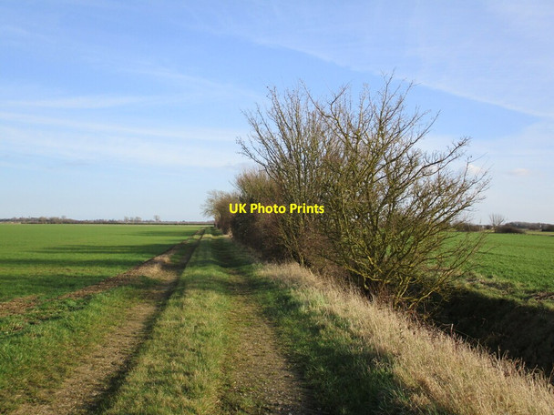 Photo 6"x4" Farm track, Great Hale Fen East Heckington c2022