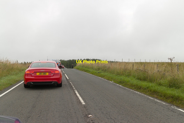 Photo 6"x4" Traffic queue on the A823 approaching Knockhill racing circuit Bowershall c2021