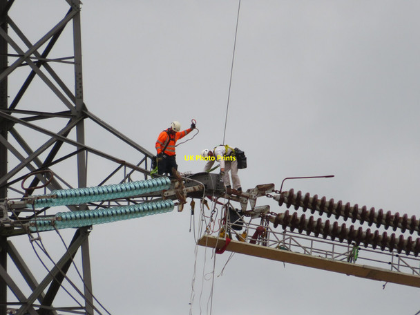 Photo 6"x4" Power line work Cholsey c2019