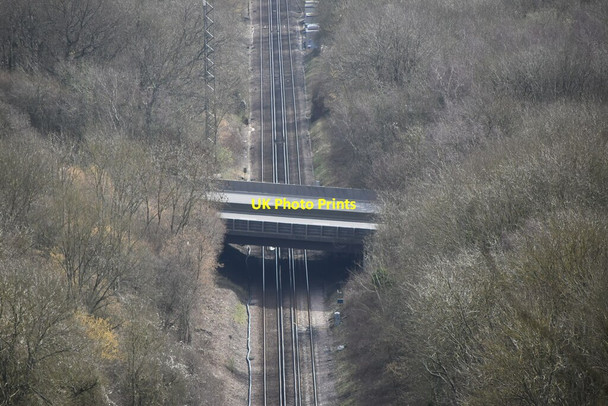 Photo 6"x4" M25 crossing Oxted Line Oxted c2021