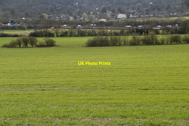 Photo 6"x4" Arable land Limpsfield c2021