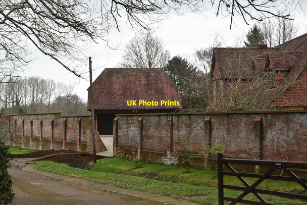 Photo 6"x4" Boundary wall, Limpsfield Grange Limpsfield c2021