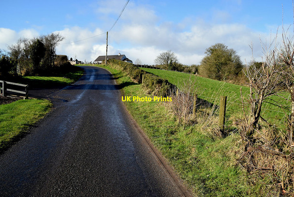 Photo 6"x4" Bend along Tattysallagh Road Omagh c2022