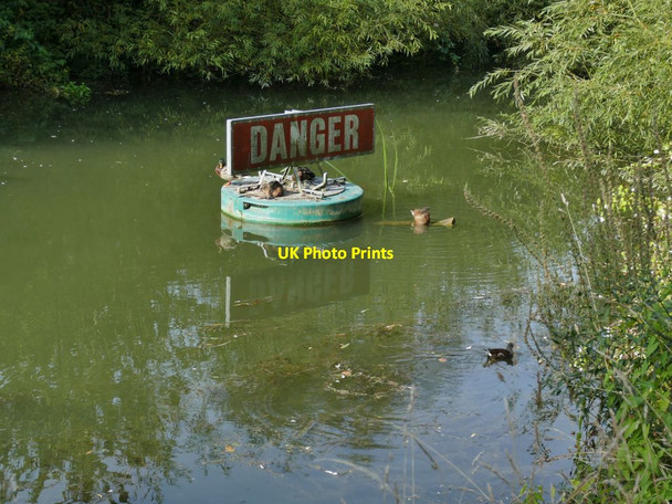 Photo 6"x4" Danger buoy on the Castle Mill Stream Oxford\/SP5106 c2021