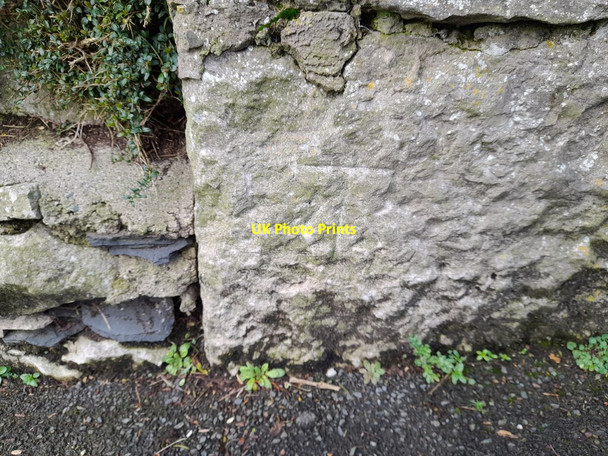 Photo 6"x4" Ordnance Survey Cut Mark Grange-Over-Sands c2022 P1