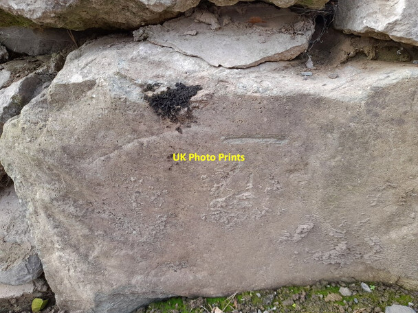 Photo 6"x4" Ordnance Survey Cut Mark Grange-Over-Sands c2022