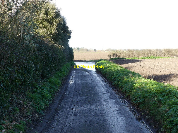 Photo 6"x4" Lane leading from Church car park Lessingham c2022