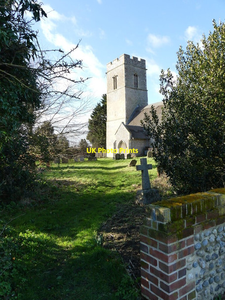 Photo 6"x4" Lessingham Church as seen from entrance in wall Lessingham c2022