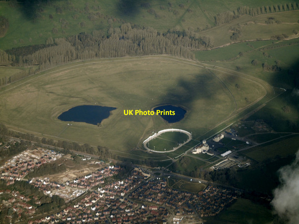 Photo 6"x4" Towcester racecourse from the air Towcester c2022