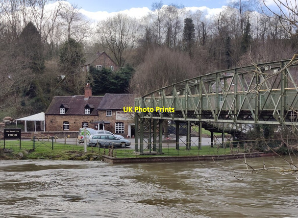 Photo 6"x4" Footbridge across the River Severn at Coalport Coalport c2022