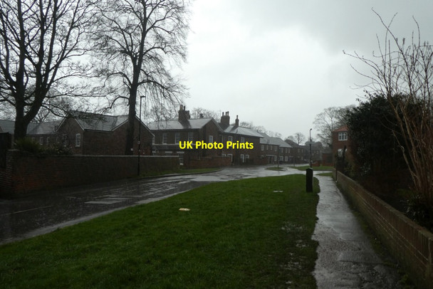 Photo 6"x4" Heavy rain on Thief Lane Heslington c2022