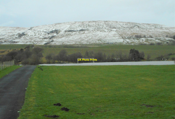 Photo 6"x4" Goal post and Antermony Loch Auchinreoch c2022