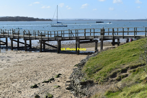 Photo 6"x4" Lake Pier, Hamworthy Lake\/SY9890 c2022