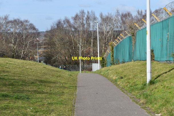 Photo 6"x4" Path towards railway bridge and Turlin Moor Turlin Moor c2022